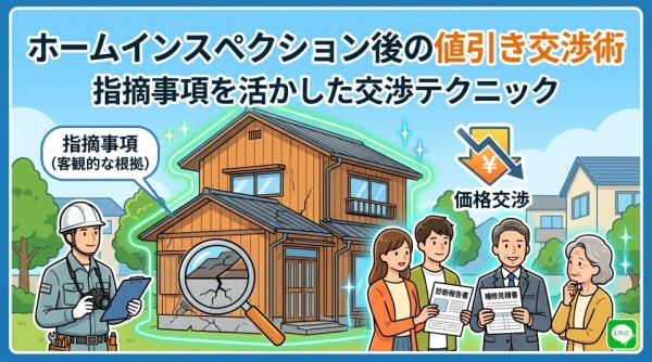 ホームインスペクション後の値引き交渉術｜指摘事項を活かした交渉テクニック