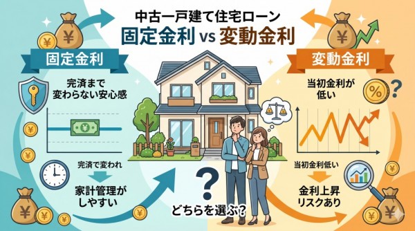 中古一戸建ての固定金利vs変動金利｜どちらを選ぶべきか徹底比較