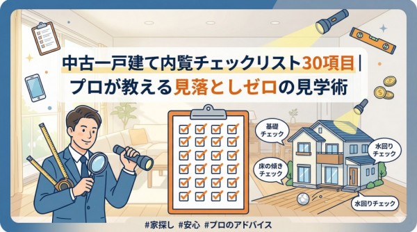 中古一戸建て内覧チェックリスト30項目｜プロが教える見落としゼロの見学術