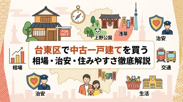 台東区で中古一戸建てを買う｜相場・治安・住みやすさ徹底解説
