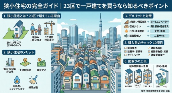 狭小住宅の完全ガイド｜23区で一戸建てを買うなら知るべきポイント