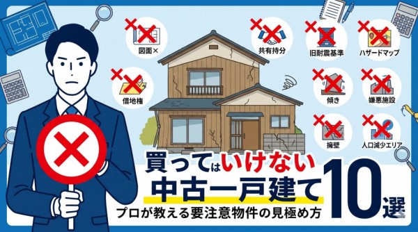 買ってはいけない中古一戸建て10選｜プロが教える要注意物件の見極め方