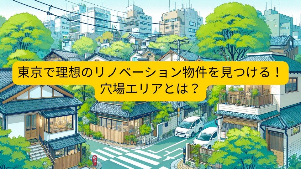 東京で理想のリノベーション物件を見つける！穴場エリアとは？