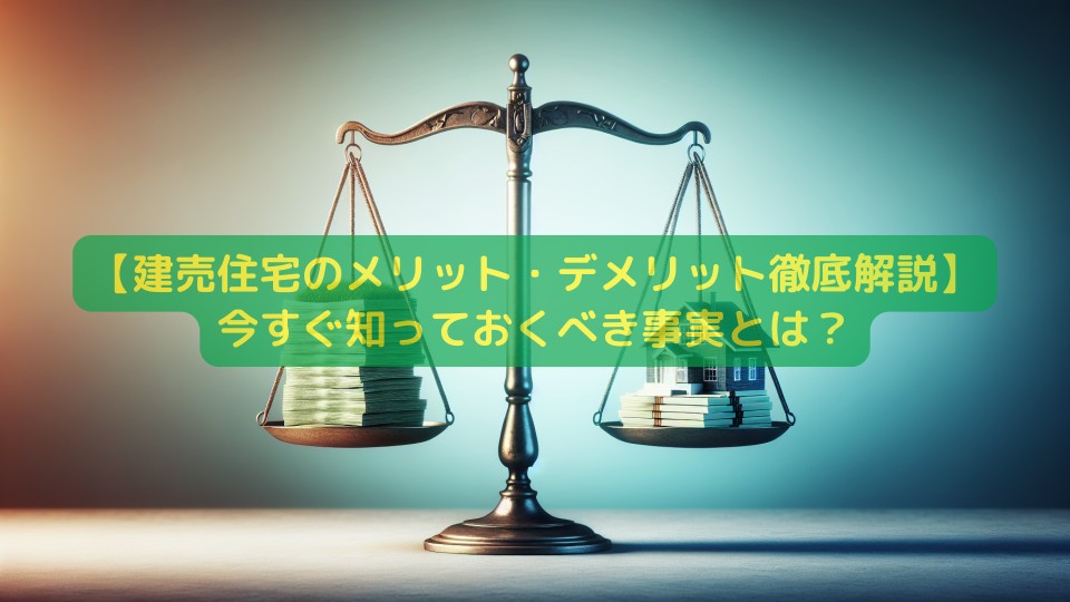 【建売住宅のメリット・デメリット徹底解説】今すぐ知っておくべき事実とは?