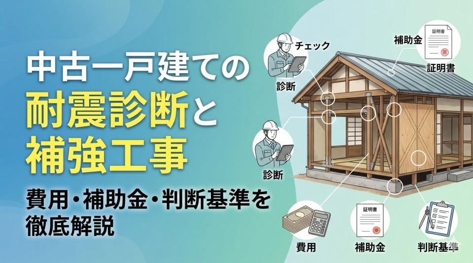 中古一戸建ての耐震診断と補強工事|費用・補助金・判断基準を徹底解説のイメージ画像