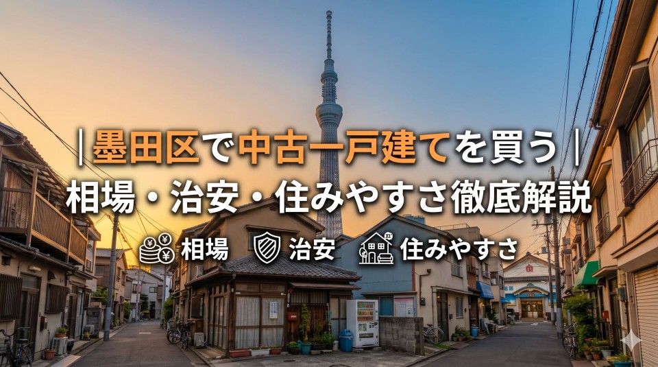 墨田区で中古一戸建てを買う｜相場・治安・住みやすさ徹底解説のイメージ画像