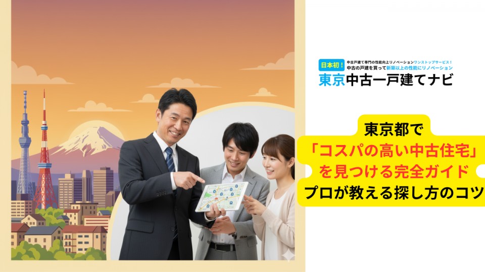 東京都で「コスパの高い中古住宅」を見つける完全ガイド|プロが教える探し方のコツ
