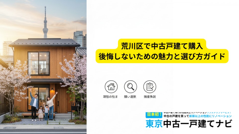荒川区で中古戸建て購入|後悔しないための魅力と選び方ガイドのイメージ図