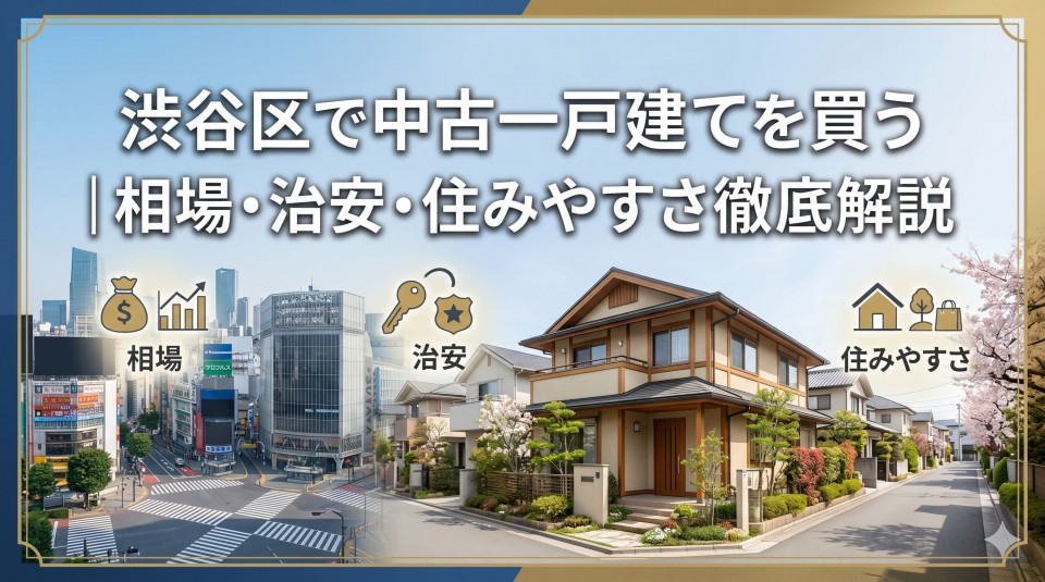 渋谷区で中古一戸建てを買う｜相場・治安・住みやすさ徹底解説のイメージ画像