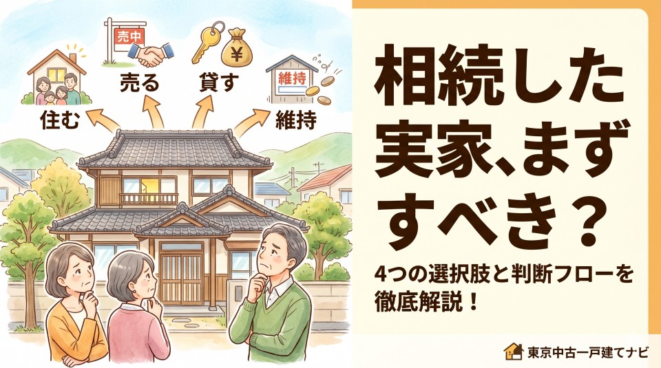 相続した実家どうする?判断フローチャートのイメージ画像