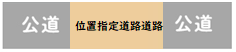 位置指定道路　公道に挟まれている場合